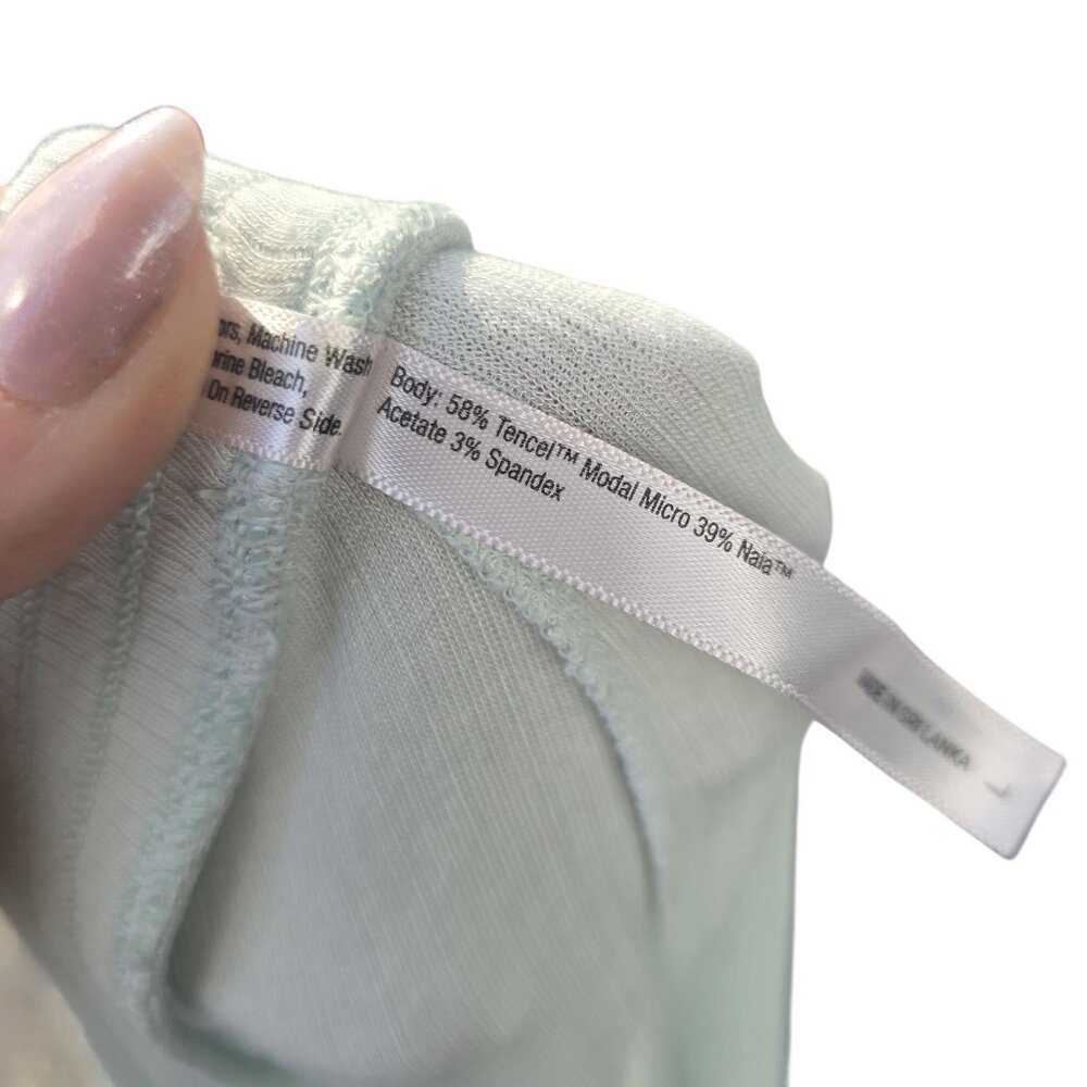 Soma Womens Light Blue Ribbed Lounge Shorts size L SUPER Soft Modal Blend - Picture 3 of 5